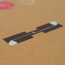 Aufkleber Rechteckiges brillenförmiges Etikett