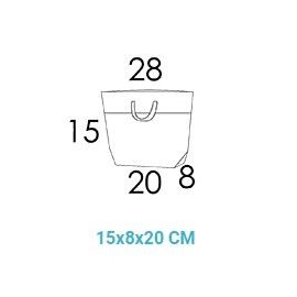 Shopping bags con manici in corda o nastri Busta di carta Cement Premium