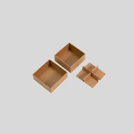 TWINPART | 6X6X2,9 CM | BOX MIT DECKEL UND EINSATZ
