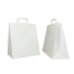 BOLSA DE CAJA DE KRAFT BLANCA CON ASAS PLANAS