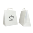 BOLSA DE CAJA DE KRAFT BLANCA CON ASAS PLANAS