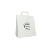 BOLSA DE CAJA DE KRAFT BLANCA CON ASAS PLANAS