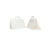 WHITE KRAFT BOX BAG WITH FLAT HANDLES