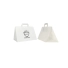 WHITE KRAFT BOX BAG WITH FLAT HANDLES