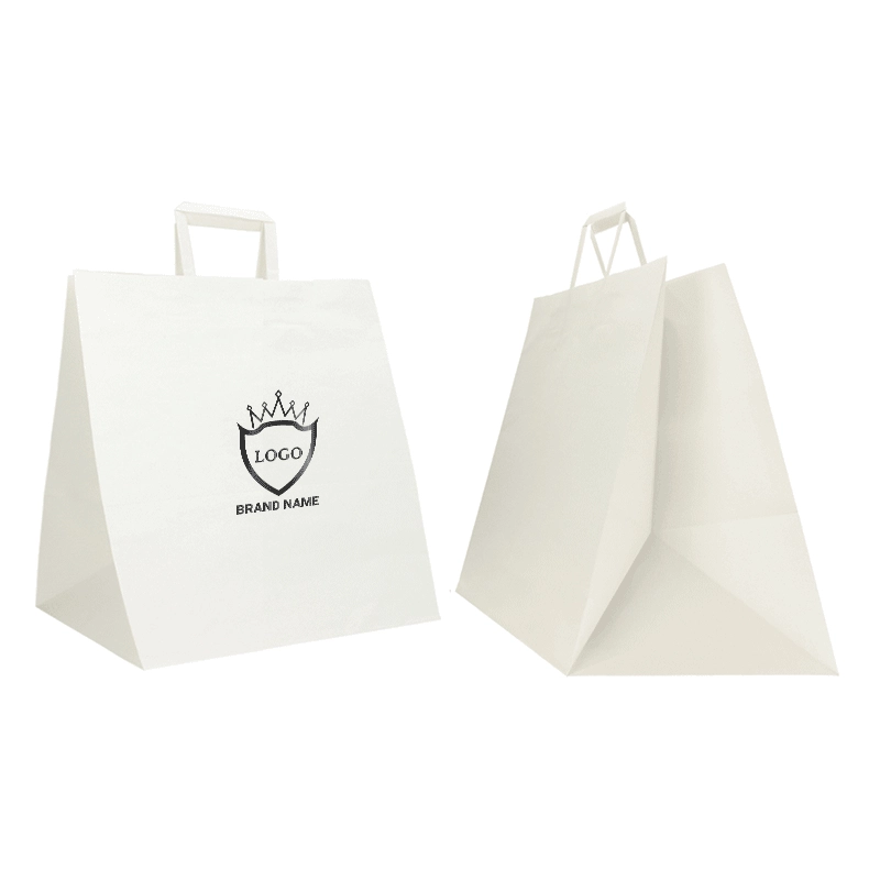 WEIßE KRAFTBOX TASCHE MIT FLACHEN GRIFFEN - Box - Centuryprint