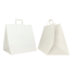 BOLSA DE CAJA DE KRAFT BLANCA CON ASAS PLANAS