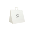 BOLSA DE CAJA DE KRAFT BLANCA CON ASAS PLANAS