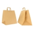 NATUR KRAFT BOX-TASCHE MIT FLACHEN GRIFFEN