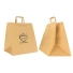NATURAL KRAFT BOX BAG WITH FLAT HANDLES