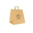 NATUR KRAFT BOX-TASCHE MIT FLACHEN GRIFFEN