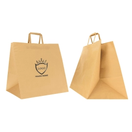 BUSTA BOX CON MANICI PIATTI KRAFT NATURALE - Box | Centuryprint