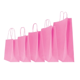 COLORED SAFARI PAPER BAG WITH TWISTED HANDLES