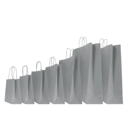 COLORED SAFARI PAPER BAG WITH TWISTED HANDLES