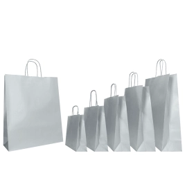 BOLSA DE PAPEL SAFARI DE COLORES CON ASAS TORCIDAS