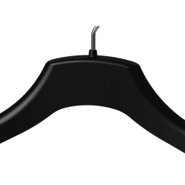 Cintres anti-plis | Épaules antidérapantes et crochet chromé | Noir...