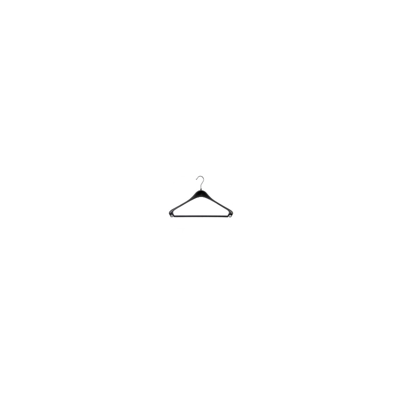 Cintre triangulaire pour chemises | Barre antidérapante | Crochet pivotant chromé | Noir - Cintres - Centuryprint