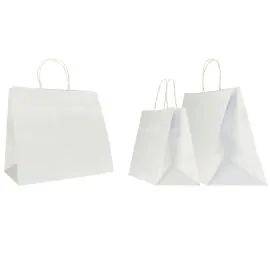 GEKLEURD SAFARI PAPIEREN TAS MET GEDRAAIDE HANDVATTEN