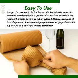 CADEAUPAPIER MET HONINGRAATSTRUCTUUR