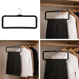 Premium Closed-Loop Frame Hanger with Metal Swivel Hook | Black | 4...