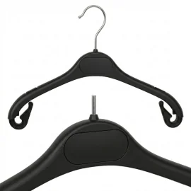 Percha de plástico premium | Gancho giratorio cromado | Muescas con...