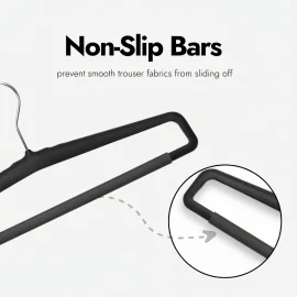 Cintres Commerciaux Rectangulaires | Barre Pantalon Antidérapante |...