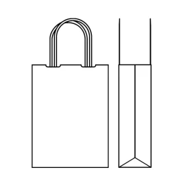 Papieren tas met gedraaide handgreep | 26x11x35 - Gepersonaliseerde...