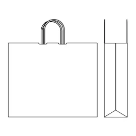 PAPIEREN ZAK MET GEDRAAIDE HANDVATEN | 36x12x31