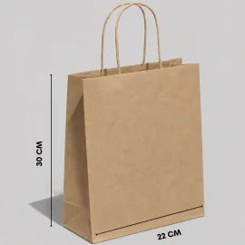 SAC EN PAPIER À POIGNÉES TORSADEES | 30 x 22 x 10 cm |IMPRESIÓN COM...
