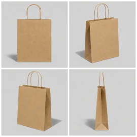 SAC EN PAPIER À POIGNÉES TORSADEES | 30 x 22 x 10 cm |IMPRESIÓN COM...
