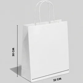 SAC EN PAPIER À POIGNÉES TORSADEES | 30 x 22 x 10 cm |IMPRESIÓN COM...