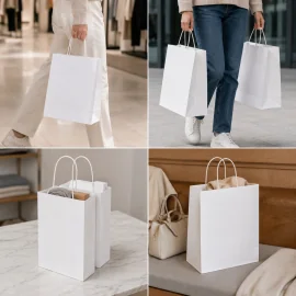 SAC EN PAPIER À POIGNÉES TORSADEES | 30 x 22 x 10 cm |IMPRESIÓN COM...